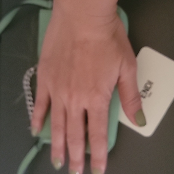 FENDI Light green Leather and Fox Fur Micro Buggie Baguette Bag - Picture 8 of 9